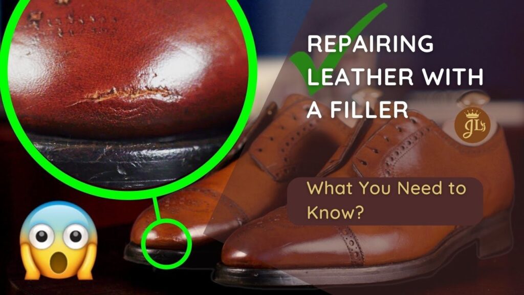 repairing leather with a filler