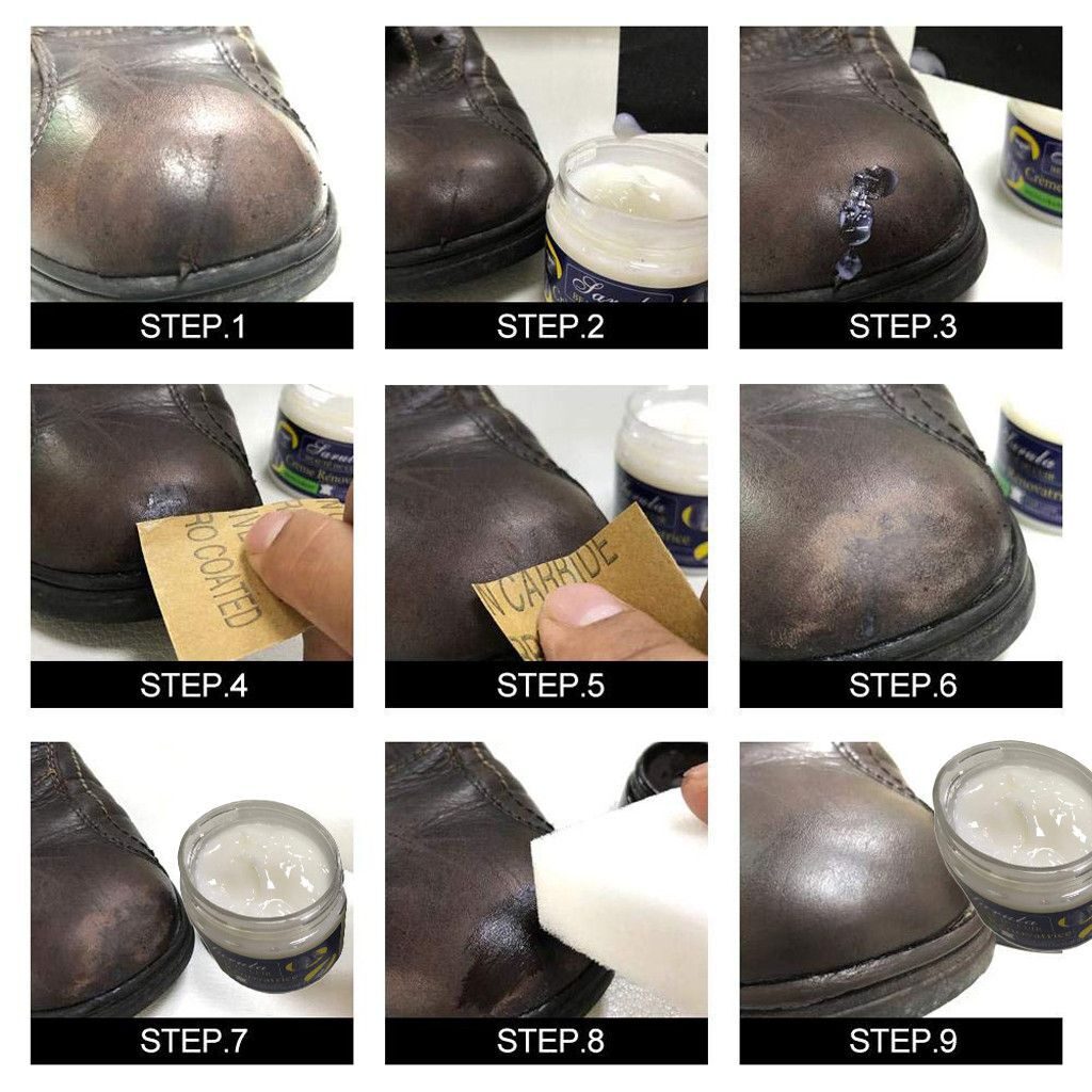 repairing leather with a filler